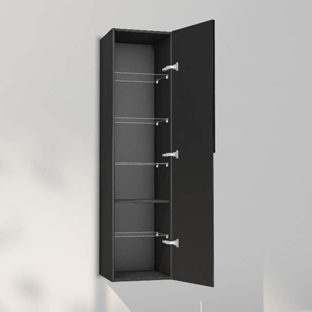 INR Grip 40/40 Høyskap Black oak / 40cm / Høyre INR Iconic Nordic Rooms Høyskap bad INR-395839H