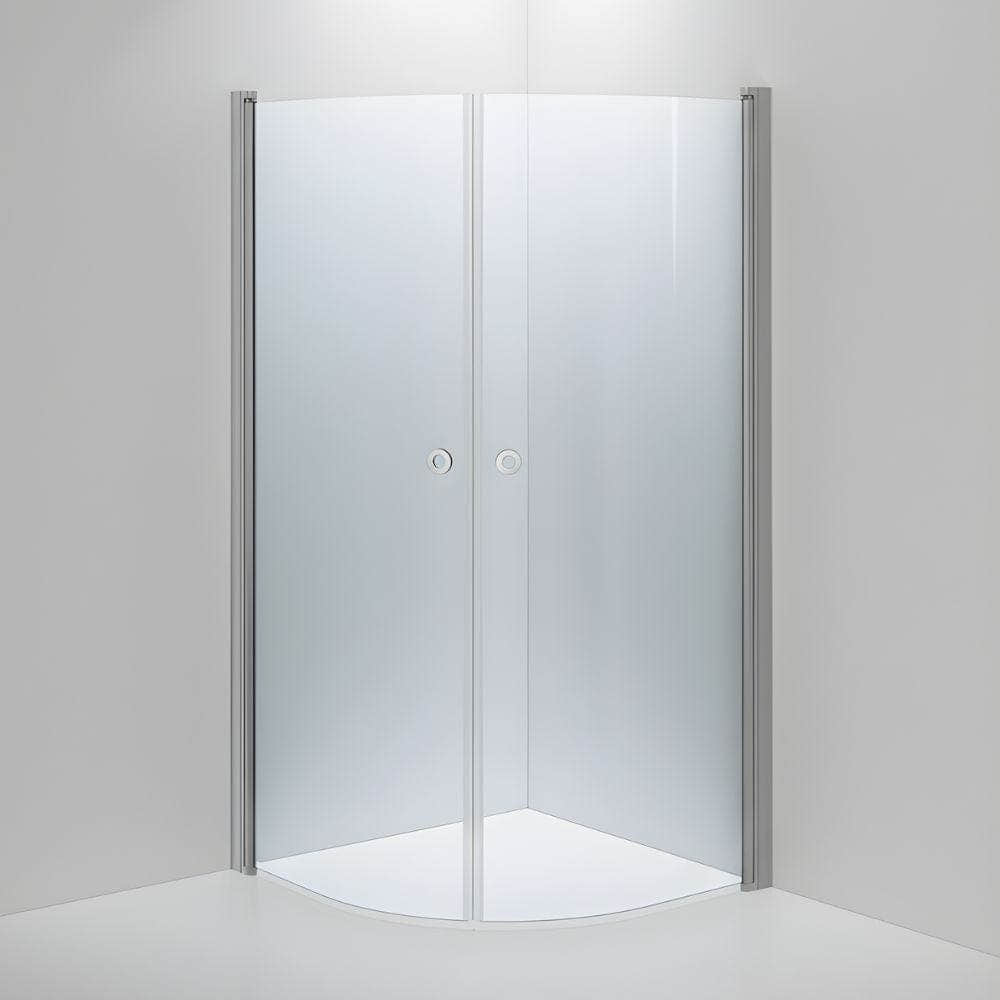 INR LINC NIAGARA Dusjhjørne Lav Modell H180cm Matt aluminium / 90x90cm / Klart glass INR Iconic Nordic Rooms Dusjhjørne INR-56302999