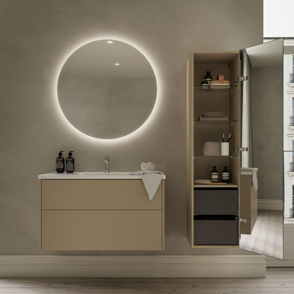 INR LOOX Speil Ø70-110 LED-Belysning INR Iconic Nordic Rooms Baderomsspeil