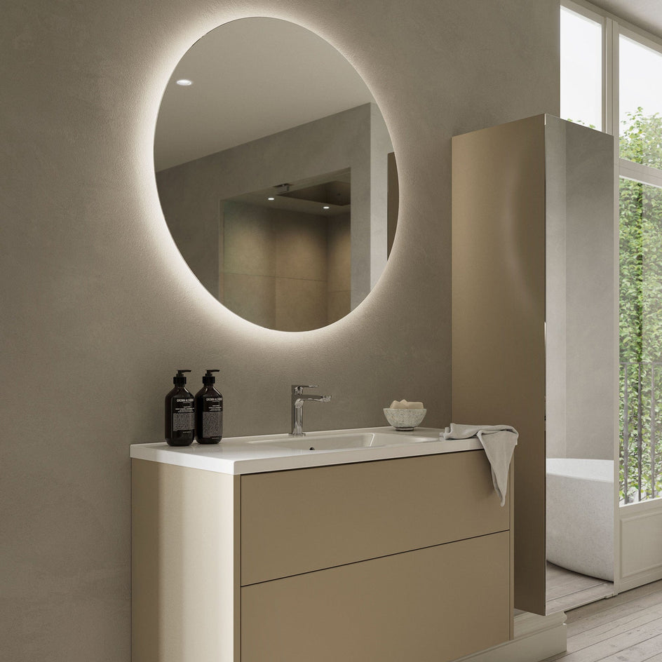 INR LOOX Speil Ø70-110 LED-Belysning INR Iconic Nordic Rooms Baderomsspeil