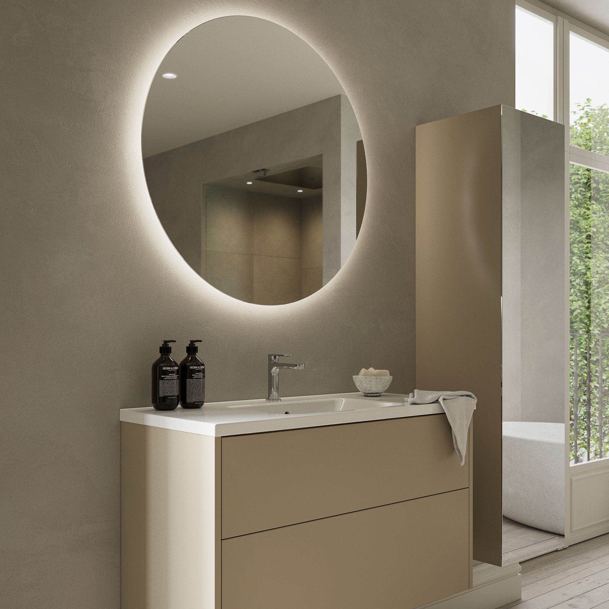 INR LOOX Speil Ø70-110 LED-Belysning INR Iconic Nordic Rooms Baderomsspeil