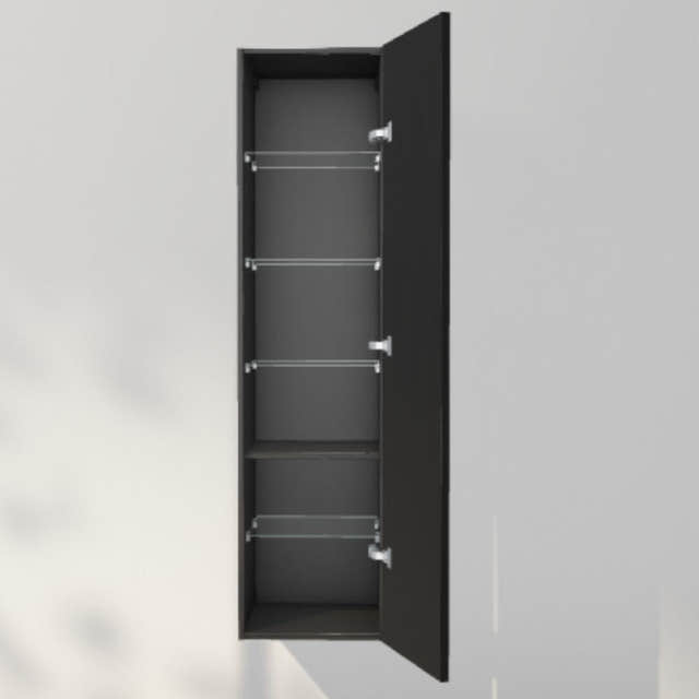 INR Sense 40/40 Høyskap Black oak / 40cm / Høyre INR Iconic Nordic Rooms Høyskap bad INR-386539H
