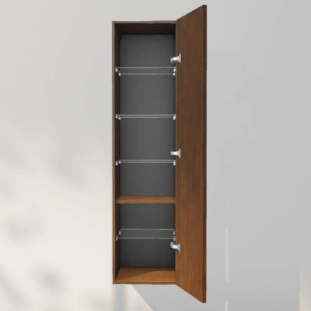 INR Sense 40/40 Høyskap Dark oak / 40cm / Høyre INR Iconic Nordic Rooms Høyskap bad INR-386538H