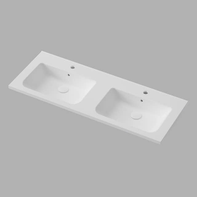 INR Shape Servant Glossy white / 120cm dobbel INR Iconic Nordic Rooms Møbelservant INR-690122