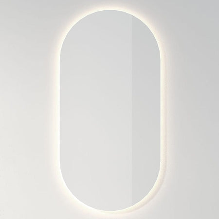INR SLOT ovalt speil med lys (backlight)