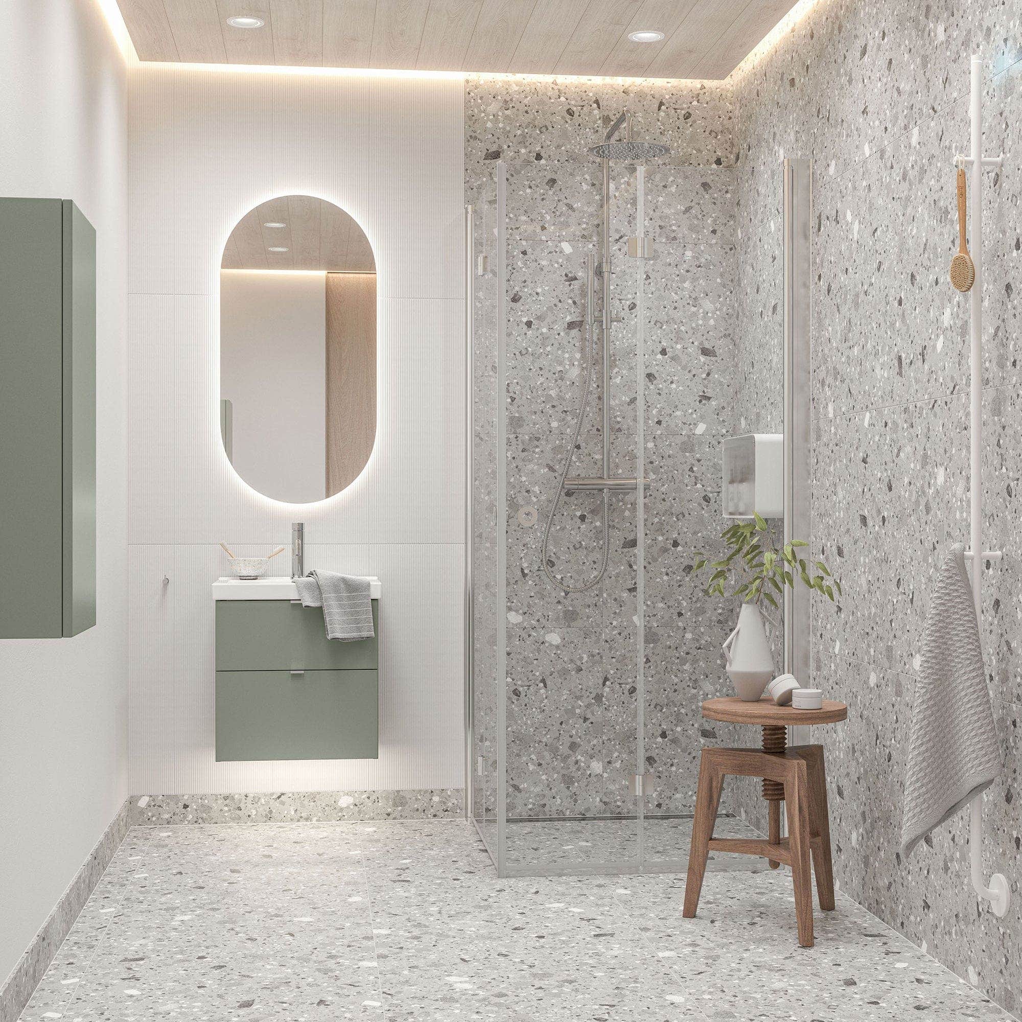 INR SLOT 50 Speil med LED-belysning B500xH1000xD30mm 50cm INR Iconic Nordic Rooms Baderomsspeil INR-341150