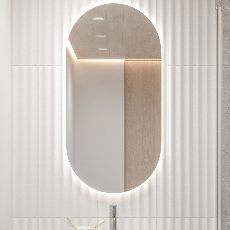 INR SLOT 50 Speil med LED-belysning B500xH1000xD30mm 50cm INR Iconic Nordic Rooms Baderomsspeil INR-341150