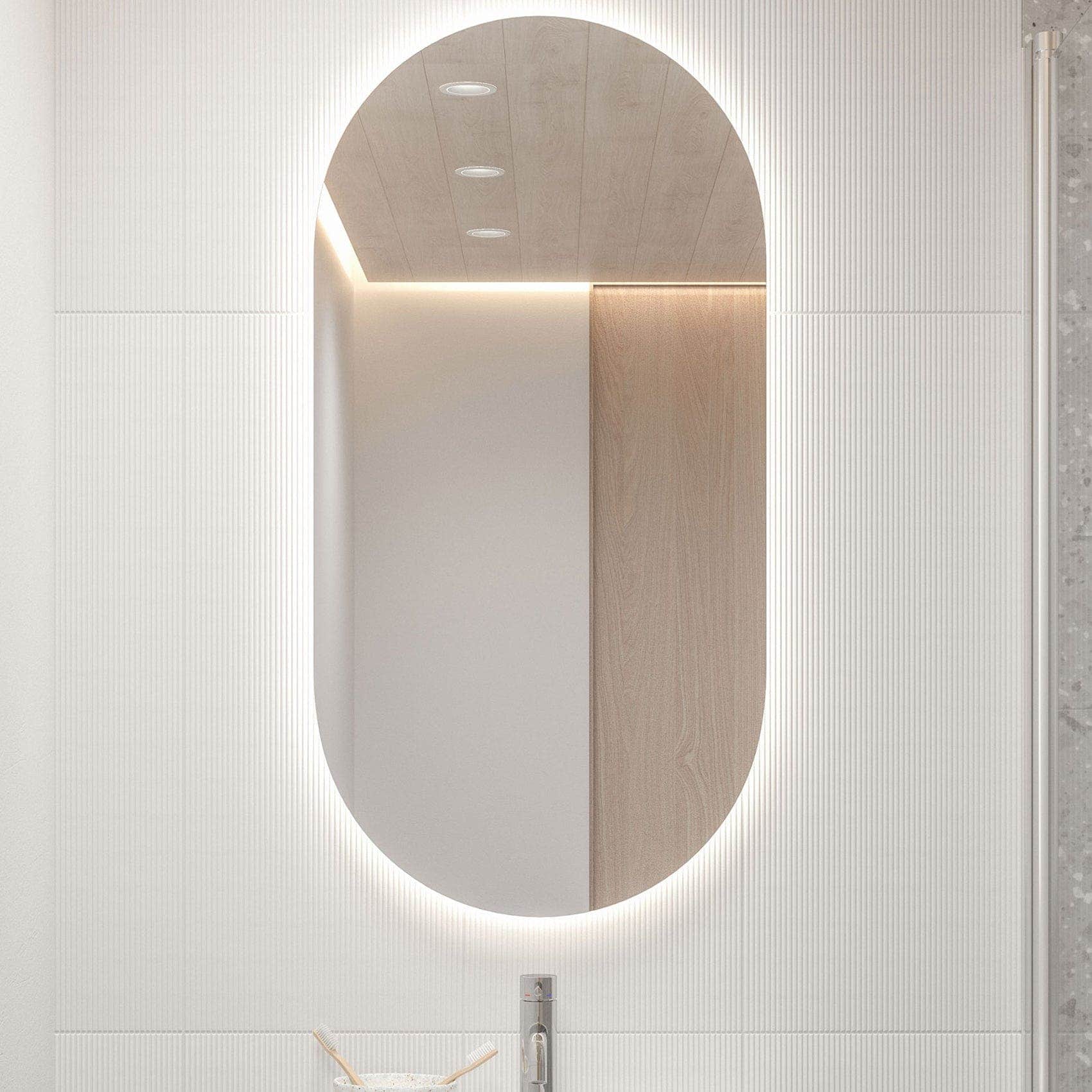 INR SLOT 50 Speil med LED-belysning B500xH1000xD30mm 50cm INR Iconic Nordic Rooms Baderomsspeil INR-341150