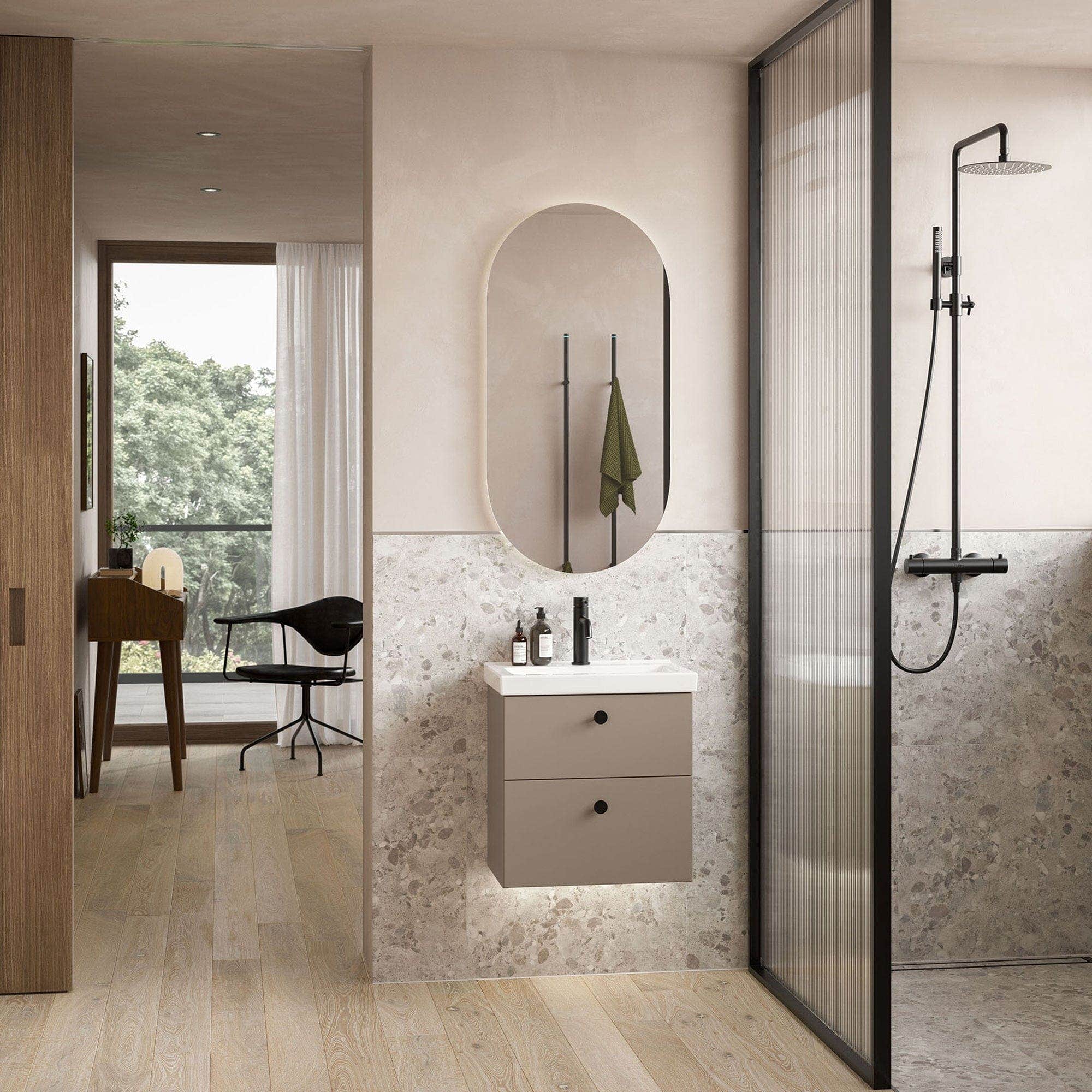 INR SLOT 50 Speil med LED-belysning B500xH1000xD30mm 50cm INR Iconic Nordic Rooms Baderomsspeil INR-341150