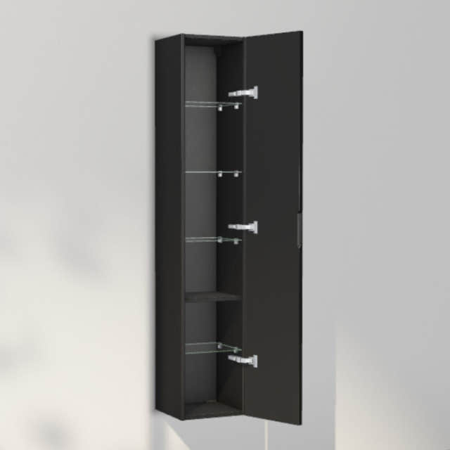 INR Solid 30/30 Høyskap Black oak / 30cm / Høyre INR Iconic Nordic Rooms Høyskap bad INR-385839H