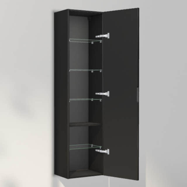INR Solid 40/30 Høyskap Black oak / 40cm / Høyre INR Iconic Nordic Rooms Høyskap bad INR-385939H