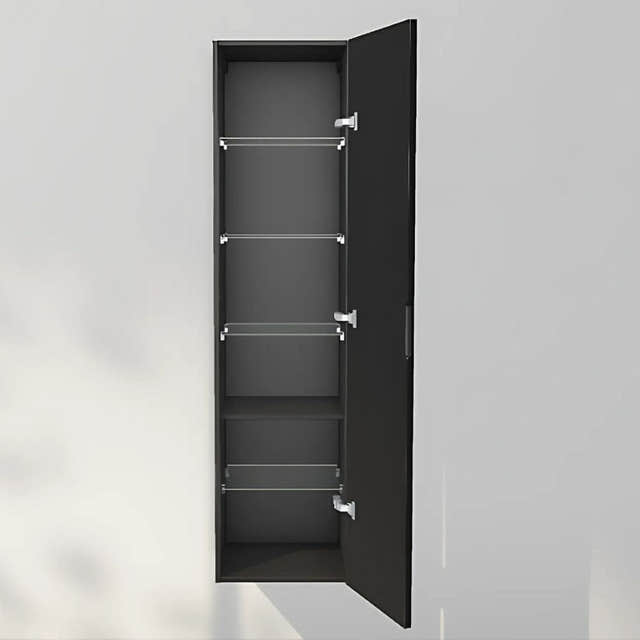 INR Solid 40/40 Høyskap Black oak / 40cm / Høyre INR Iconic Nordic Rooms Høyskap bad INR-386139H