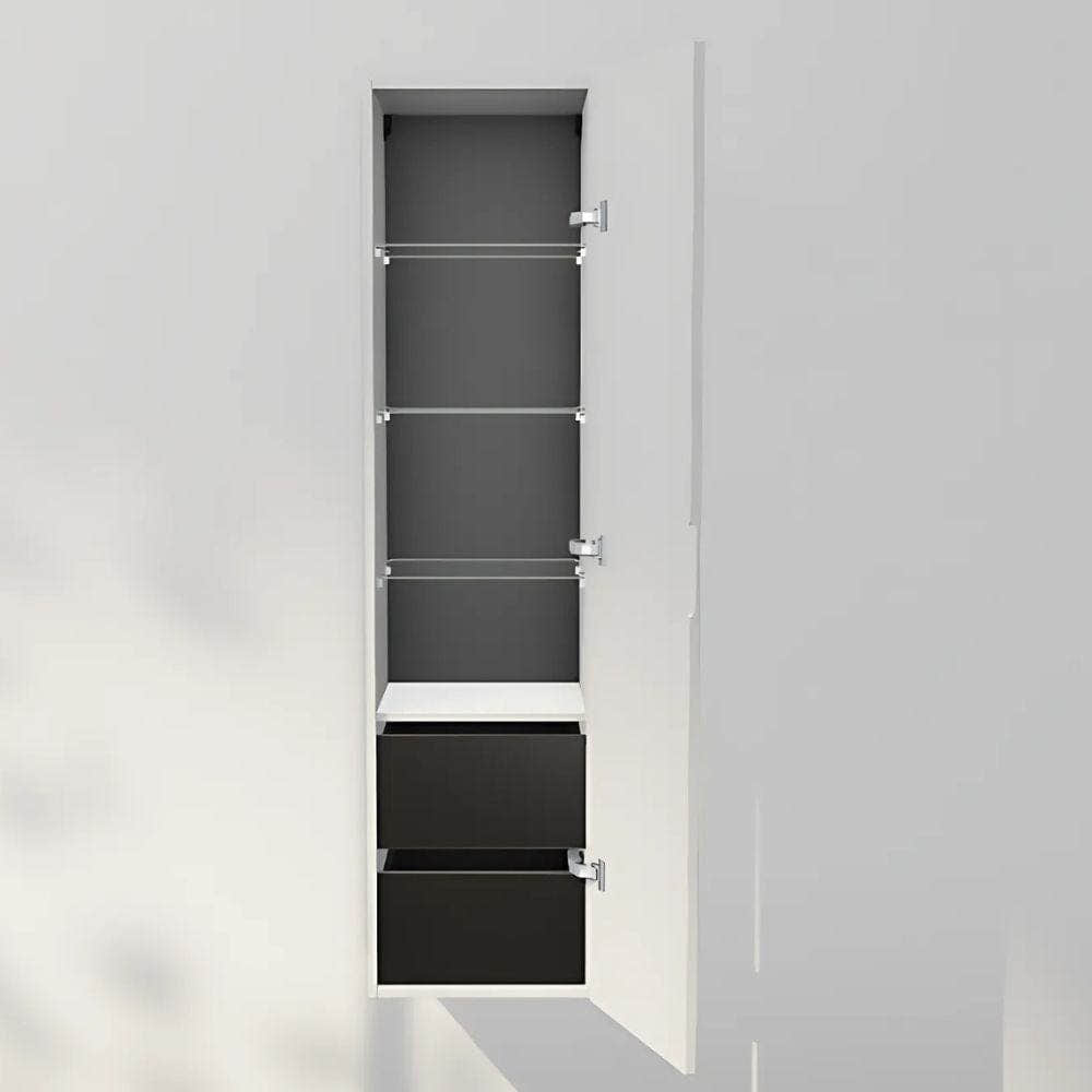 INR Solid 40/40 Høyskap med skuffer Pure white / 40cm / Høyre INR Iconic Nordic Rooms Høyskap bad INR-386216H