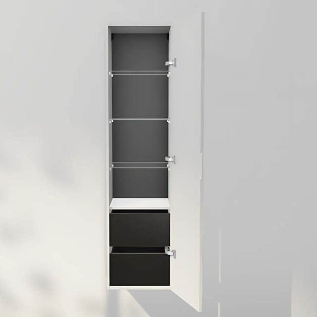 INR Solid 40/40 Høyskap med skuffer Pure white / 40cm / Høyre INR Iconic Nordic Rooms Høyskap bad INR-386216H