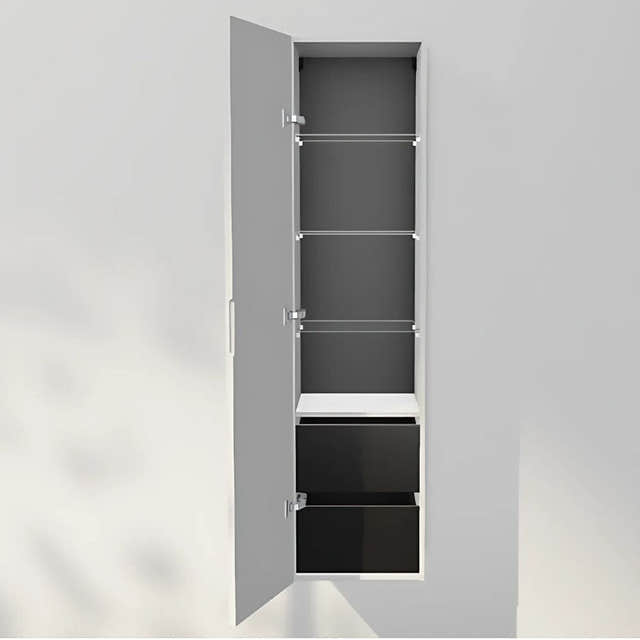INR Solid 40/40 Høyskap med skuffer Pure white / 40cm / Venstre INR Iconic Nordic Rooms Høyskap bad INR-386216V