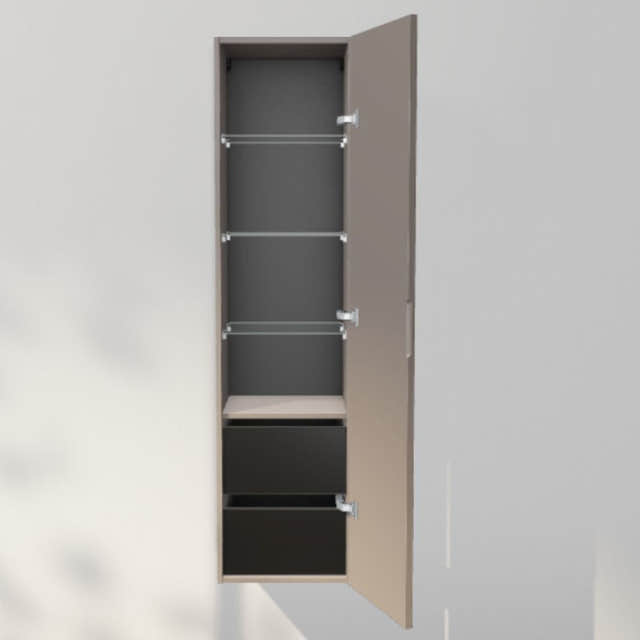 INR Solid 40/40 Høyskap med skuffer Warm clay / 40cm / Høyre INR Iconic Nordic Rooms Høyskap bad INR-386255H