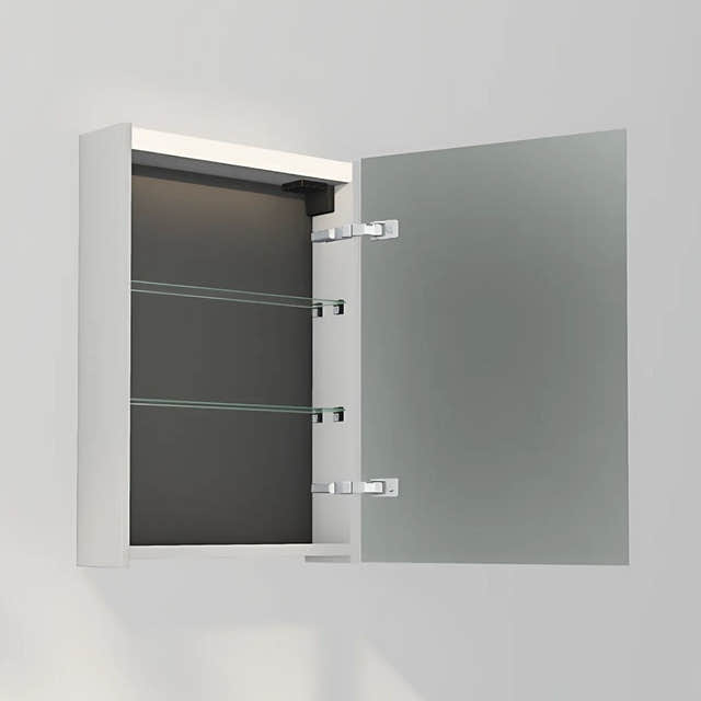 INR STAGE 50 Speilskap med Stikkontakt Pure white / 50cm / Høyre INR Iconic Nordic Rooms Speilskap INR-368616H
