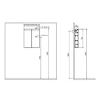 INR STAGE Plus Speilskap med Lysregulering B40-140xH72xD14cm