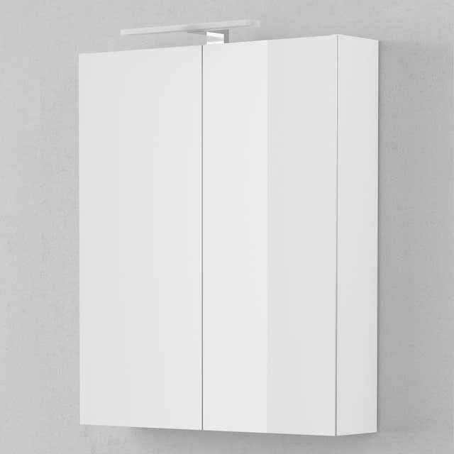 INR STORE PRO Speilskap med LED-armatur B600x720x140mm Premium white / 60cm INR Iconic Nordic Rooms Speilskap INR-342811