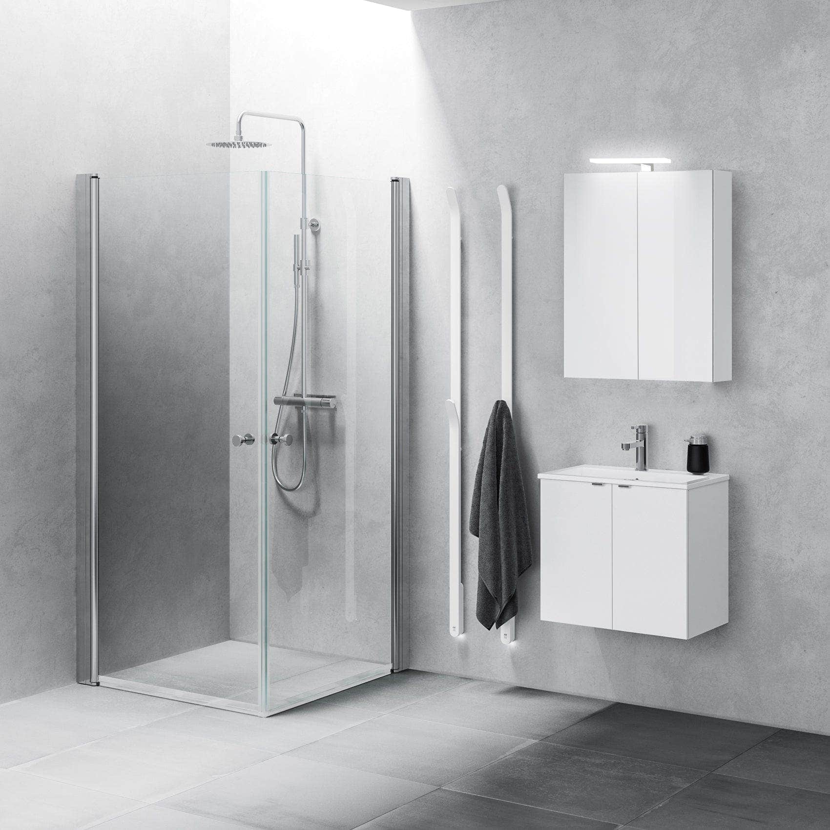 INR STORE PRO Speilskap med LED-armatur B600x720x140mm Premium white / 60cm INR Iconic Nordic Rooms Speilskap INR-342811