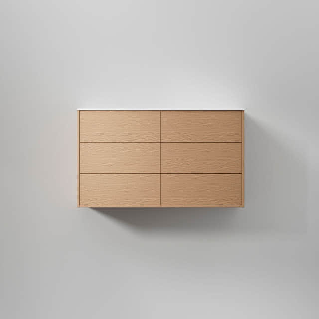 INR Terra Servantskap Natural oak / 120cm dobbel / Solid INR Iconic Nordic Rooms Servantskap INR-393434