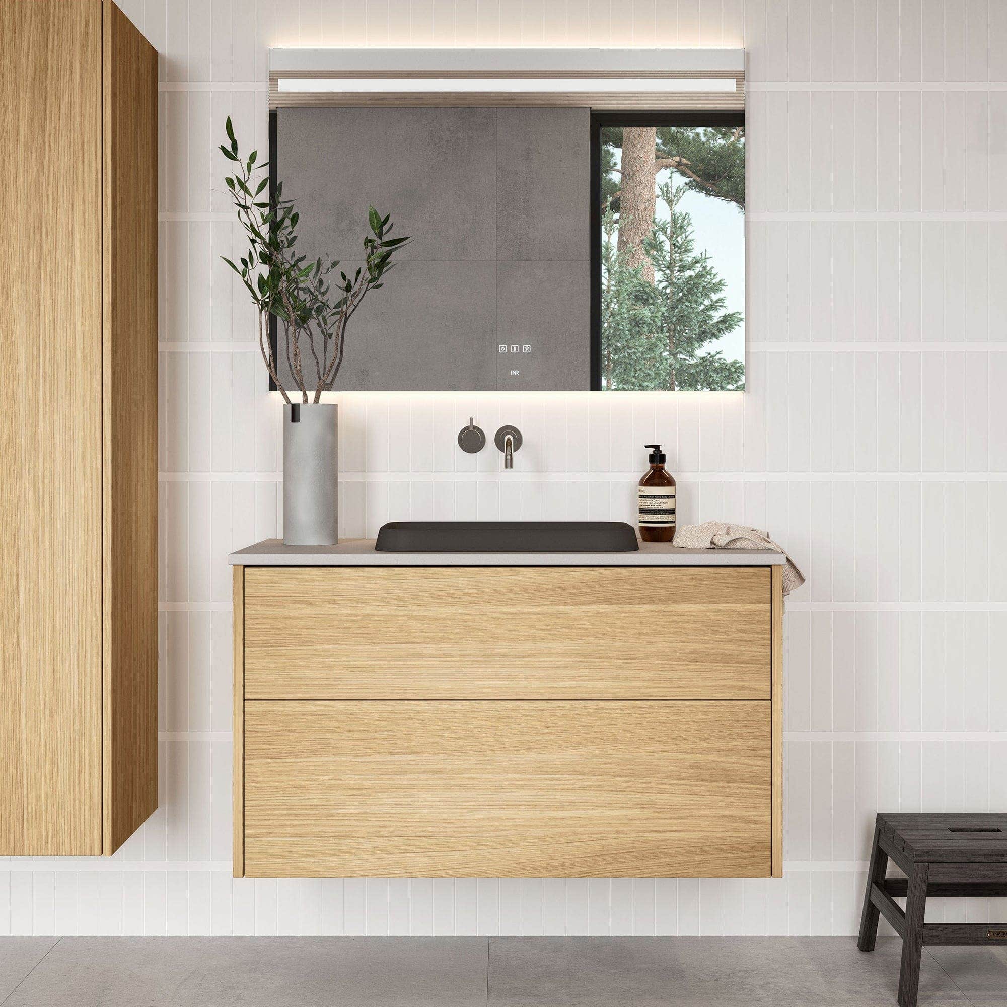 INR TOUCH Speil med Innfelt belysning, B600-1400xH720xD30mm INR Iconic Nordic Rooms Baderomsspeil