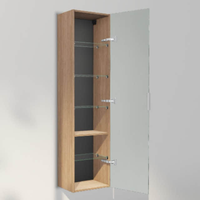 INR Twin 40/30 Høyskap Natural oak / 40cm / Høyre INR Iconic Nordic Rooms Høyskap bad INR-386734H