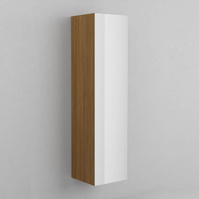 INR TWIN 40 Høyskap med 4 Hyller og 2 Skuffer B400xH1600xD390mm Dark oak / 40cm / Høyre hengslet INR Iconic Nordic Rooms Høyskap bad INR-367738H