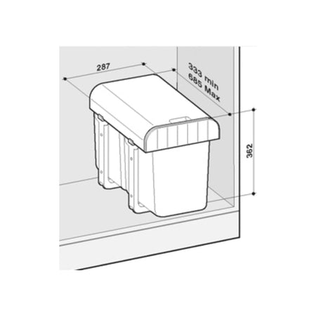Intra Aladin Bio Kildesortering for skap