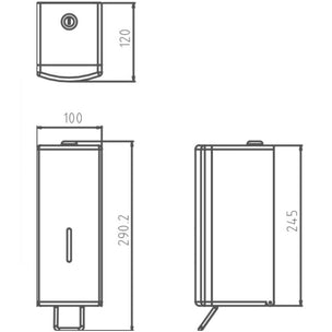 Intra Easy Såpe-/alkogel dispenser 1 liter - manuell