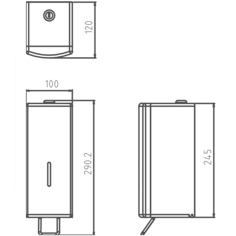 Intra Easy Såpe-/alkogel dispenser 1 liter - manuell Intra Såpedispenser GRO-7513025