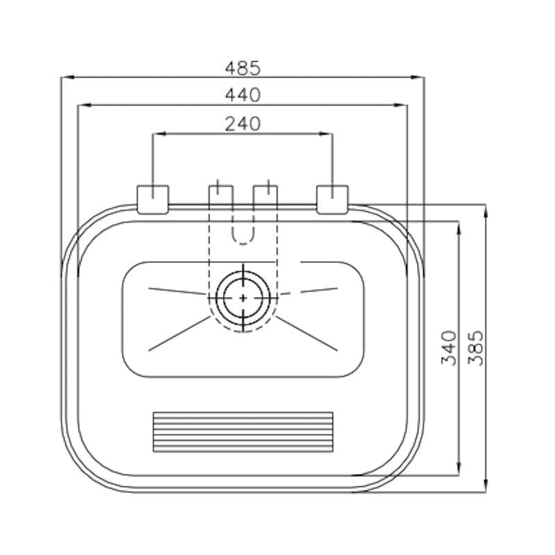 Intra vaskekar VK44 for vegg med overløp. uten ventil Intra Utslagsvask GRO-6321816
