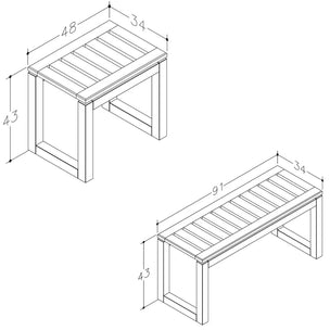 Korsbakken Benk Heltre - lys eik