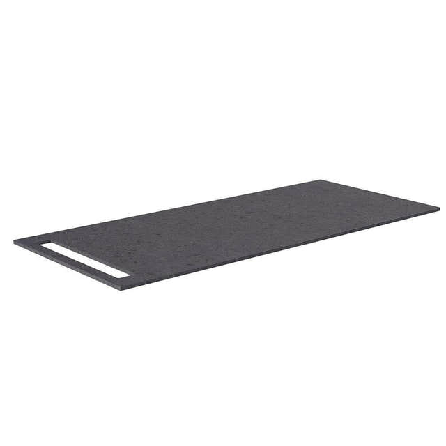 Korsbakken Benkeplate HPL med 1 håndkleholder Antrasitt / 1 side / 110cm Korsbakken Benkeplate bad KO-513419110