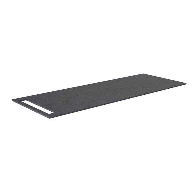 Korsbakken Benkeplate HPL med 1 håndkleholder Antrasitt / 1 side / 130cm Korsbakken Benkeplate bad KO-513419130