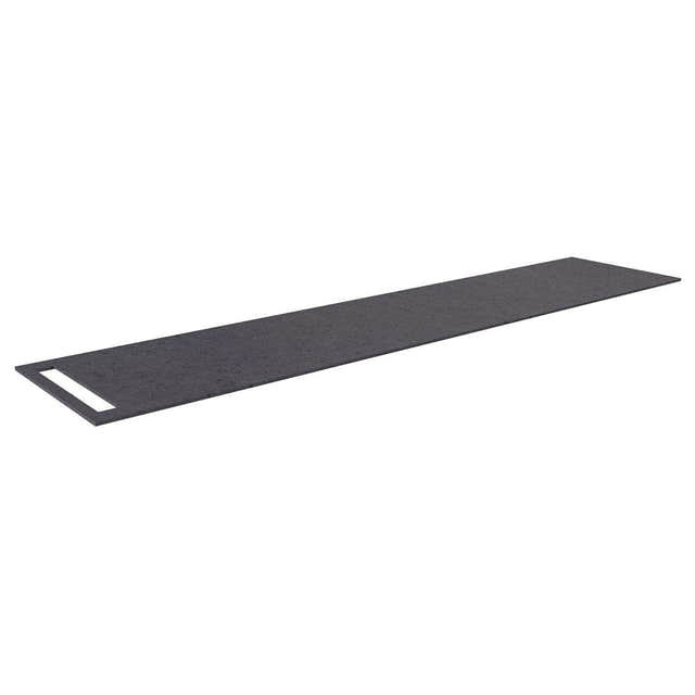 Korsbakken Benkeplate HPL med 1 håndkleholder Antrasitt / 1 side / 210cm Korsbakken Benkeplate bad KO-513419210