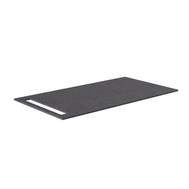 Korsbakken Benkeplate HPL med 1 håndkleholder Antrasitt / 1 side / 90cm Korsbakken Benkeplate bad KO-513419090