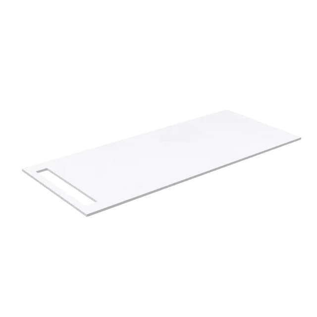 Korsbakken Benkeplate HPL med 1 håndkleholder Hvit matt / 1 side / 110cm Korsbakken Benkeplate bad KO-513402110