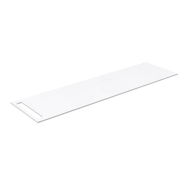 Korsbakken Benkeplate HPL med 1 håndkleholder Hvit matt / 1 side / 210cm Korsbakken Benkeplate bad KO-513402210
