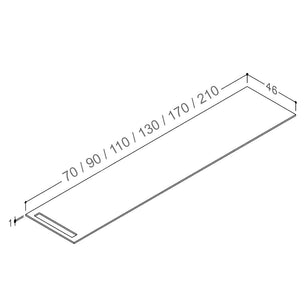 Korsbakken Benkeplate HPL med 1 håndkleholder