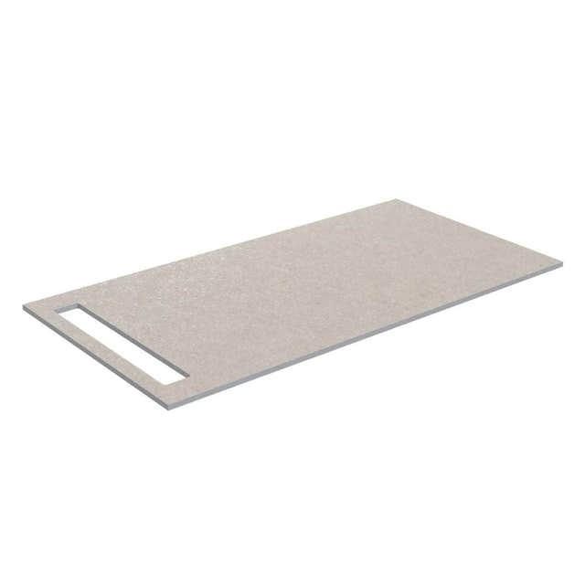Korsbakken Benkeplate HPL med 1 håndkleholder Sand / 1 side / 90cm Korsbakken Benkeplate bad KO-513480090
