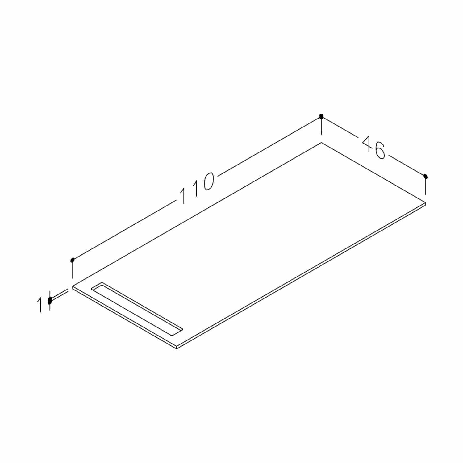 Korsbakken Benkeplate HPL med 1 håndkleholder Terrastein / 1 side / 110cm Korsbakken Benkeplate bad KO-513482110
