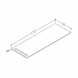 Korsbakken Benkeplate HPL med 1 håndkleholder