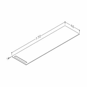 Korsbakken Benkeplate HPL med 1 håndkleholder