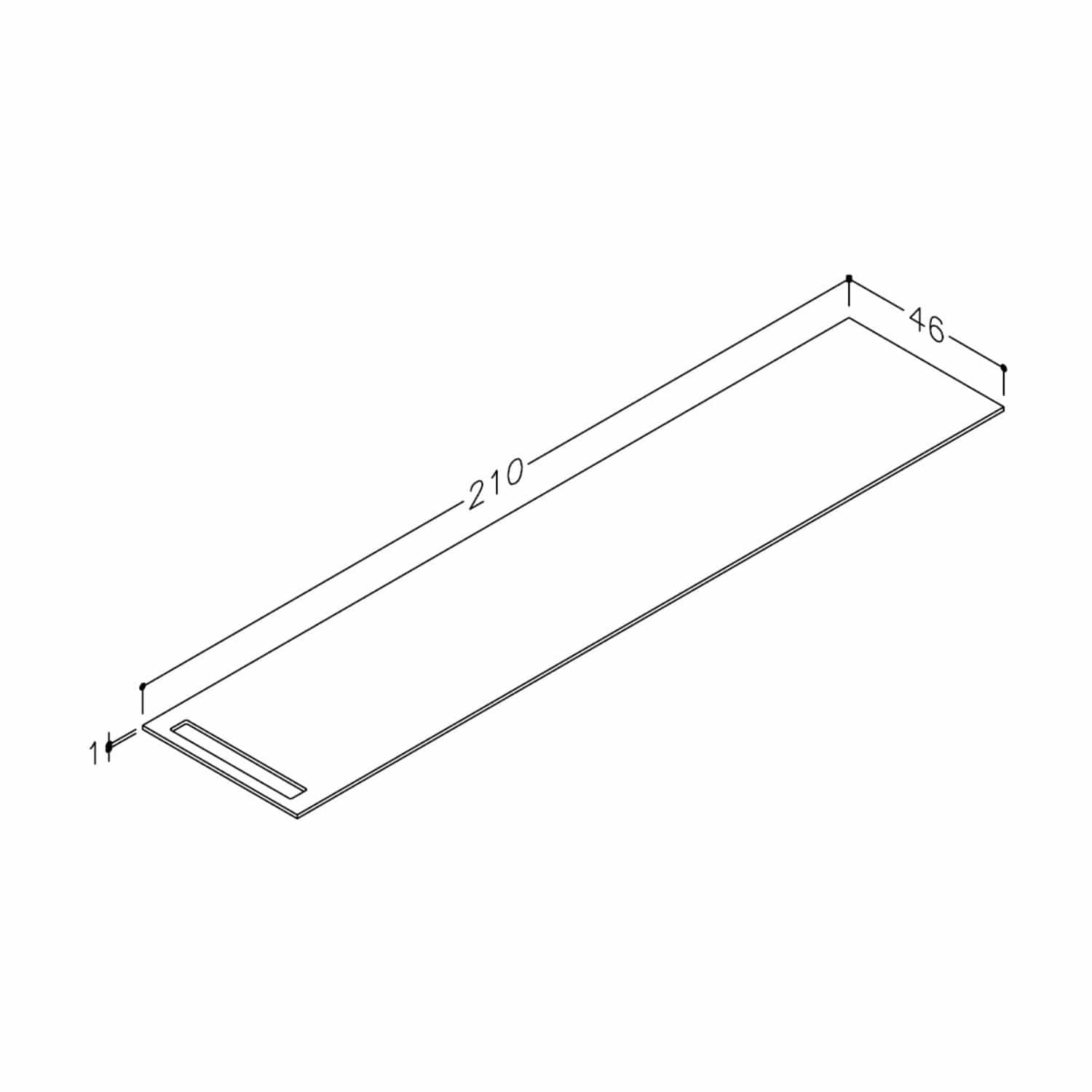 Korsbakken Benkeplate HPL med 1 håndkleholder Terrastein / 1 side / 210cm Korsbakken Benkeplate bad KO-513482210
