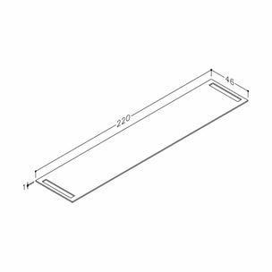 Korsbakken Benkeplate HPL med 2 håndkleholder