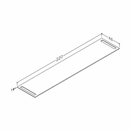 Korsbakken Benkeplate HPL med 2 håndkleholder