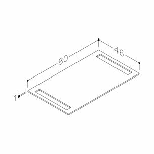Korsbakken Benkeplate HPL med 2 håndkleholder