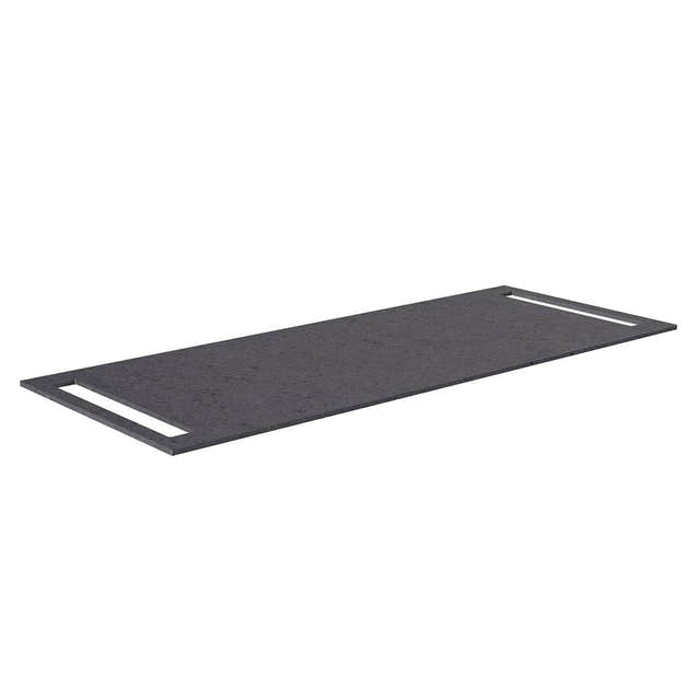 Korsbakken Benkeplate HPL med 2 side håndkleholder Antrasitt / 2 sider / 120cm Korsbakken Benkeplate bad