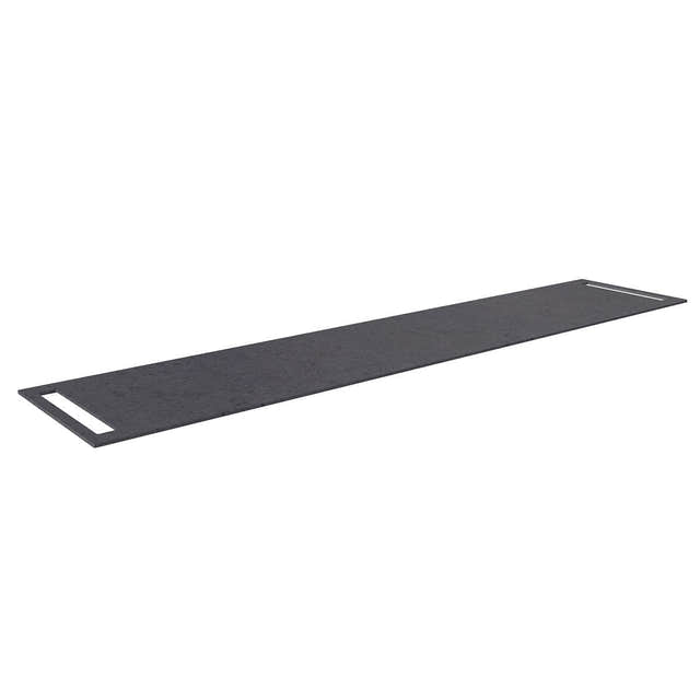 Korsbakken Benkeplate HPL med 2 side håndkleholder Antrasitt / 2 sider / 220cm Korsbakken Benkeplate bad